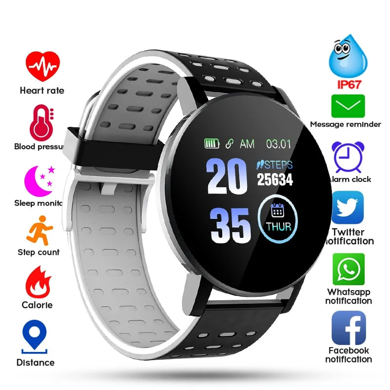 2021 Bluetooth Smart Watch with Blood Pressure Monitoring for Android iOS Smartphones